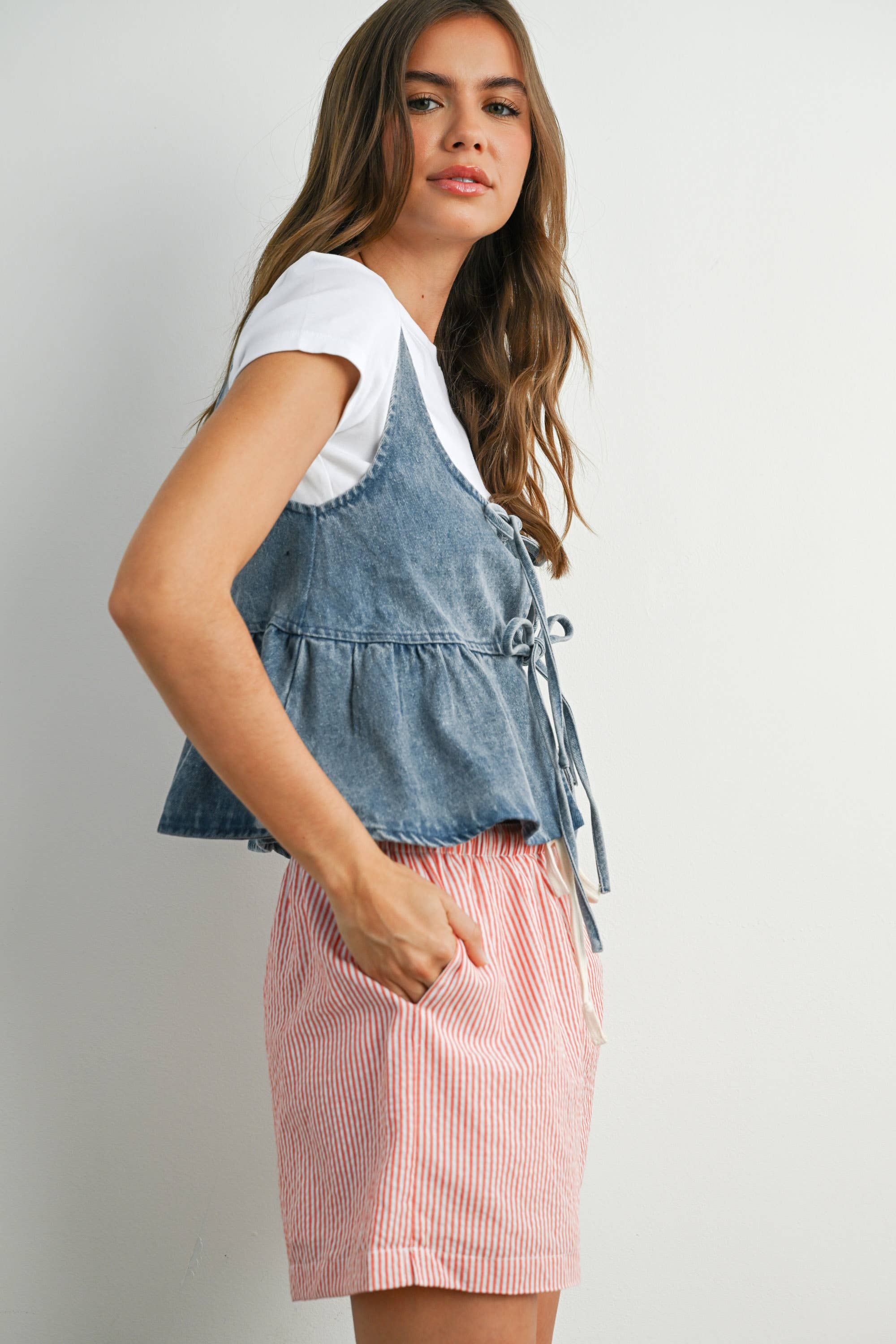 Ruffled Hem Tank Top