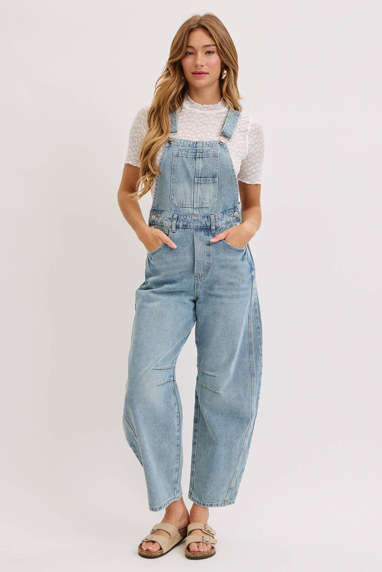 Barrel-Leg Overalls