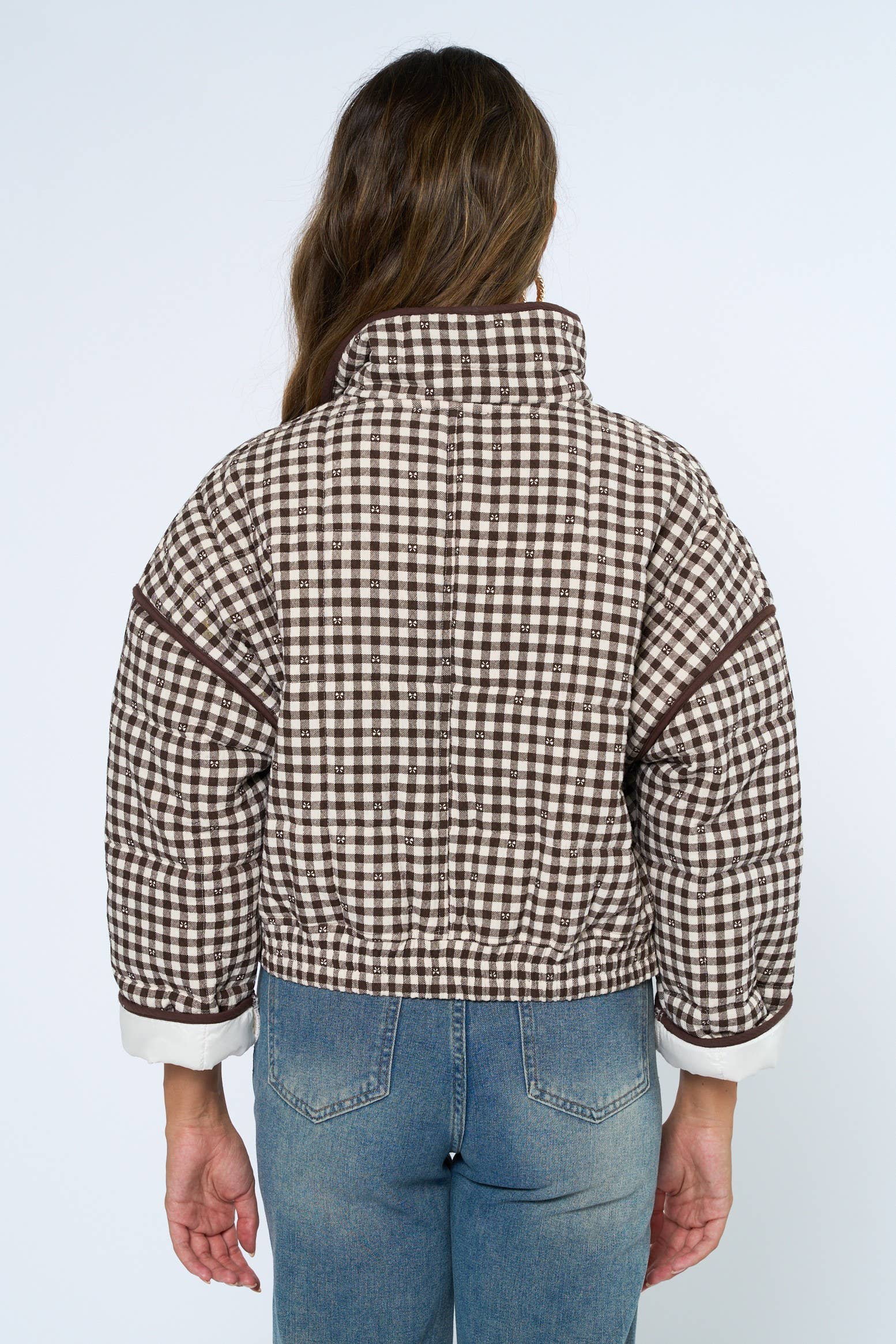 アウター Melted butter GINGHAM CHECKPUMPKINROMPER Gingham_Check_Bomber-Jacket-SG