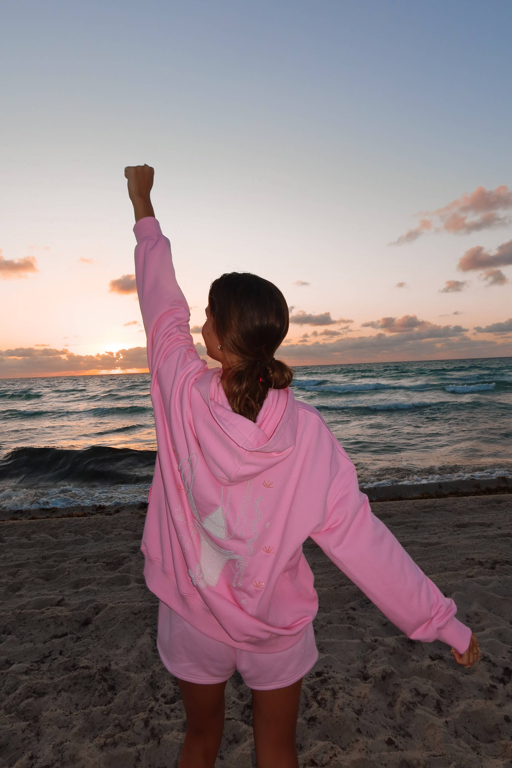 Lottie Beaded Ocean Hoodie